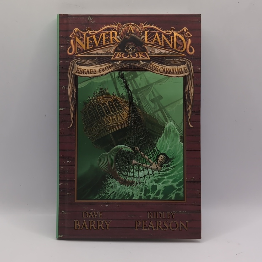 Genuine Dave Barry Signed Never Land Book "Escape From The Carnivale" 1st / 1st